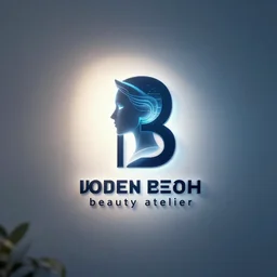 modern beauty atelier logo design. modern, futuristic, digital art, sci - fi, unreal engine, cinematic, octane render, clear sharp focus,