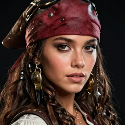 hyperdetailed close shot of young jessica alba as space pirate, fine - face, pretty face
