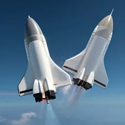 two spaceships colliding together