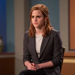 Emma Watson as Granny Goodness in a skit about Jack Kirby's Fourth World. soft studio lighting, award-winning SNL skit.