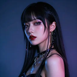 a cyberfunk portrait of sensual