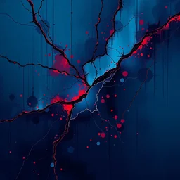 the brittle. digital painting, vertical, intricate, beautiful, detailed, grunge, sharp focus, abstract art by el lissitzky and artgerm and kandinsky and kuvshinov, trending on artstation. blue, dark red and dark purple color scheme, gradient darker to bottom