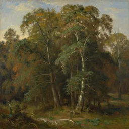 Trees, oil on canvas, by Frederic Edwin Church, by Carl Gustav Carus, trending on ArtStation, conceptart, masterpiece, detailed, 8K