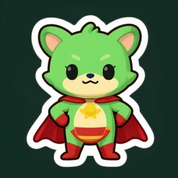 cute miss mascot couverdure couverdure swadloon super hero sticker art, cronobreaker, beeple game icon