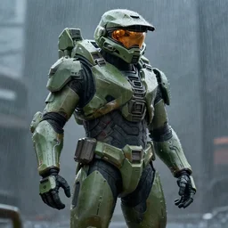 concept art of Halo ODST, trending on artstation, 8k, raining