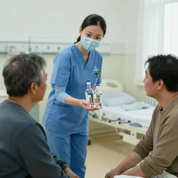 nurses distribute vodka and cigarettes to patients in the hospital to treat all diseases, photo in color