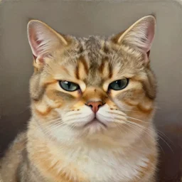 A painting of a cat by Ross Tran, bashful expression, by  Trending on Artstation