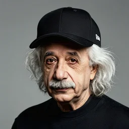 baseball hat einstein portrait