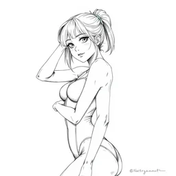 masterful professional ink pen liner sketch of a 1 9 9 0 s anime manga japanese girl posing in latex leotard, marvel style, concept art, fine details, crosshatching, trending on artstation, high quality paper, instagram photo. art university academy work, gnomon, calarts, disney pixar