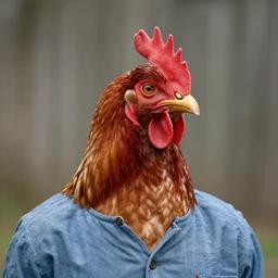 an inmate has a chicken head instead of its own head