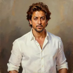 shahrukh khan oil painting, 8k