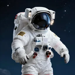 elephant astronaut in white spacesuit