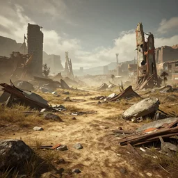8 k hd detailed octane render of a post - apocalyptic wasteland