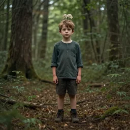 highly detailed, boy in the woods by adrian tomine
