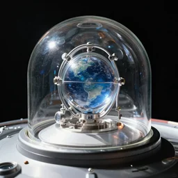 glass dome in space