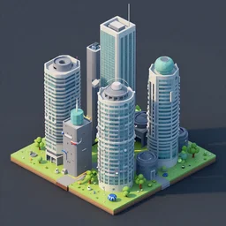 3d factorio art, by noah bradley
