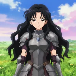 isekai colorful sky cute heavily dragon armored anime queen wavy black hair, grass plains. symmetrical face. perfect drawn eyes. beautiful lineart. bokeh pixiv # 1 ranking depth focus, chromatic aberration, noise, soft lighting, srgb, 4 k, cinematic rembrant kuvshinov ross tran john sargent leyendecker wlop guweiz