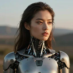 a portrait of a cyborg in a scenic environment by ardon mordecal