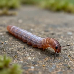 a worm with human head