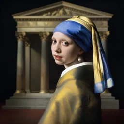 portrait of juno temple by johannes vermeer, hd, beautiful, glamorous, award winning, 4 k