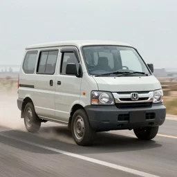 dieselpunk mad max's 4 wd honda e kei van : : speeding over the horizon : : painted by greg rutkowski makoto shinkai takashi takeuchi studio ghibli, akihiko yoshida