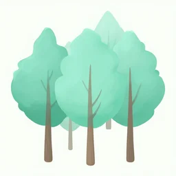 mint colored trees