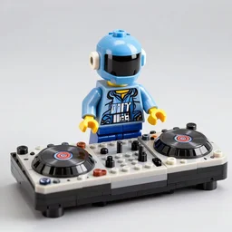 Lego Daft Punk DJing with DJ turntables