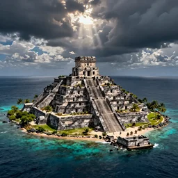 a photo of the lost city of atlantis looking like maui, digital art, detailed, ultra realistic