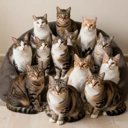 a pile of cats