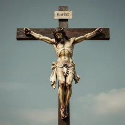 jesus twink crucified, 8 k, hyper realism, dslr,