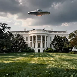 ufo lands on whitehouse lawn