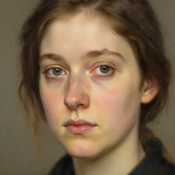 closeup portrait of an artist by dora carrington, 2 0 0 mm prime