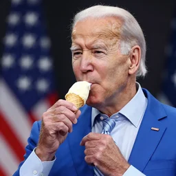 joe biden eating ice cream