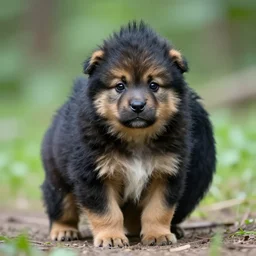 cute sasquatch pup separated from it's mother, portrait, photorealistic