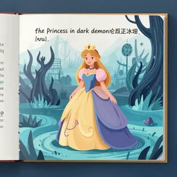 page 2 of the picture book of the princess in dark demoniac evil swamp by satoshi kon, ilya repin, lena aenami, shinji kimura
