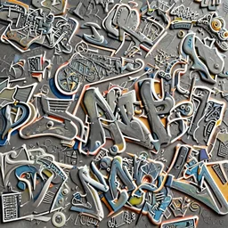 graffiti, 3d rendering, blender, octane, rimlight, unreal engine, c4d, 3dsmax