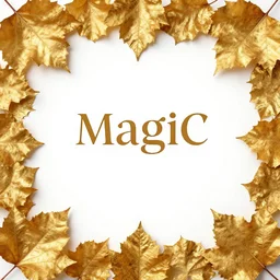 golden leaves at frame border, creative!!! composition for a book cover titled magic, absurdly beautiful, ultrafine hyperrealistic by wlop and artgerm and greg rutkowski, intricate linework, sharp focus, smooth, unreal engine, dramatic lighting, ethereal, 8 k