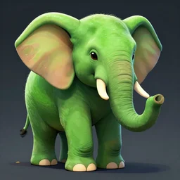 green elephant in the style of popular nft arts, super - detailed, trending on artstation