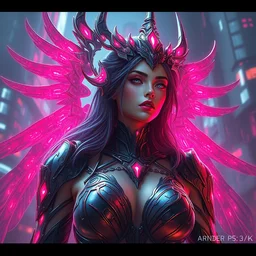 goddess of the cyberpunk, highly detailed, digital painting, artstation, concept art, smooth, sharp focus, illustration, unreal engine 5, 8 k, art by artgerm and greg rutkowski and edgar maxence