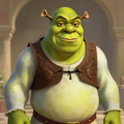handsome shrek in a moroccan jalaba, highly detailed, digital painting, artstation, concept art, sharp focus, illustration, art by greg rutkowski and alphonse mucha
