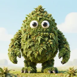 a giant monster made out of weed
