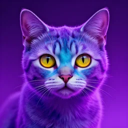 mandelbrot cat! vibrant saturated colors! violet gradients! gorgeous!