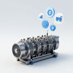 A thermal engine converting information into work digital art