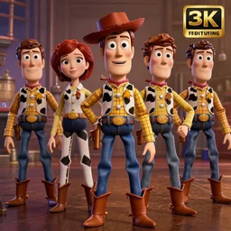 the film Fight Club all characters in the style of Toy Story. Cinematic, Award winning, ultra high resolution, intricate details, rendered with unreal engine, UHD 8K