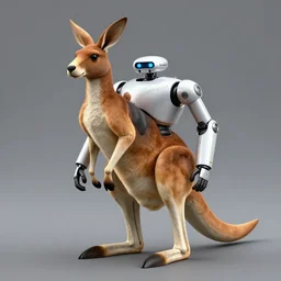 kangaroo robocop, photo, detailed, 4k