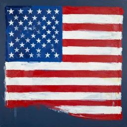 the united states flag as designed by jackson pollack, high quality, high resolution