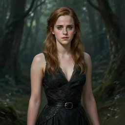goddess of the dark forest emma watson, highly detailed, digital painting, artstation, concept art, smooth, sharp focus, illustration, unreal engine 5, 8 k, art by artgerm and greg rutkowski and edgar maxence