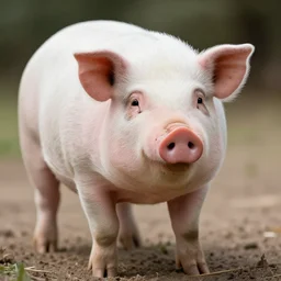 a blocky pig that looks hyper - realistic