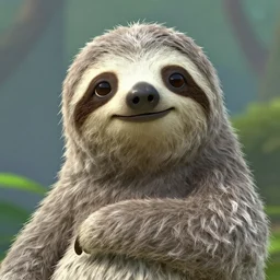 sid the light - colored sloth with protruding eyes from ice age ( 2 0 0 2 )
