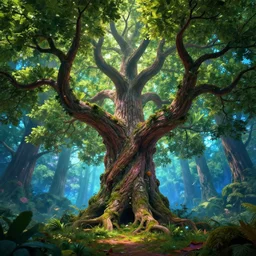 the Interior of an enchanted tree, fantasy art, digital art, trending on artstation, HDR, nicely detailed, 8k, vibrant colors